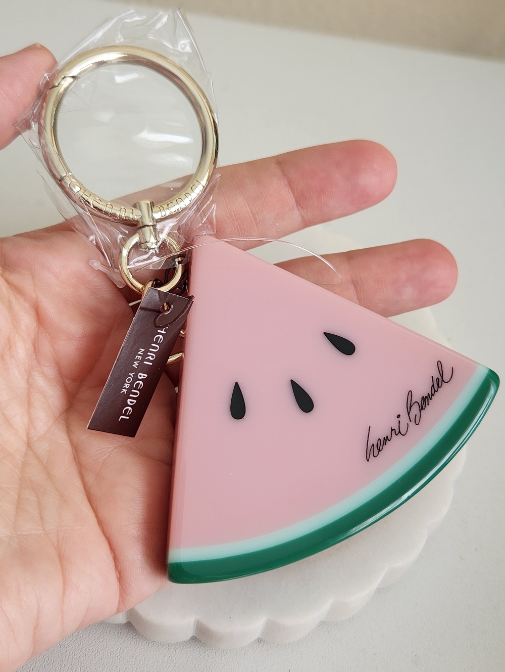 Henri Bendel Watermelon bag charm keychain